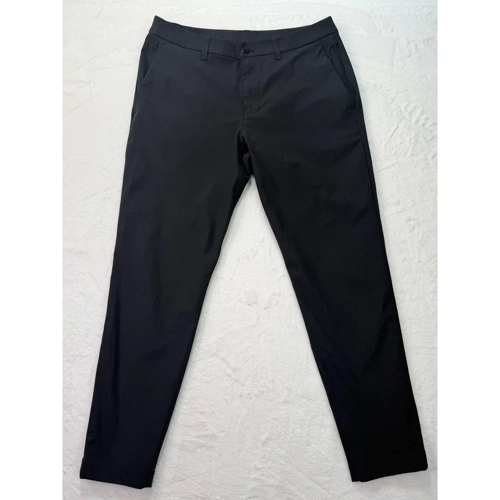 Lululemon Commission Slim-Fit Warpstreme Trousers Black 32